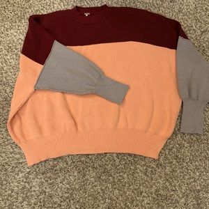 Free people medium oversized block sweater